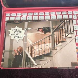 FRIENDS Pivot! Comic-Style Print Post Card with Staircase Scene